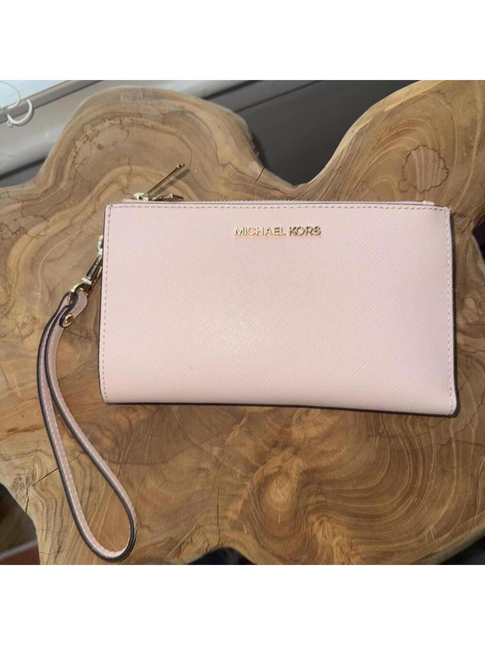 Michael Kors double zip wristlet wallet